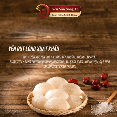 Tổ yến sào rút lông A5 xuất khẩu Song An Food nguyên chất 100gr