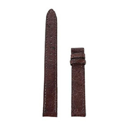 HT8455 - Dây đồng hồ Huy Hoàng da đà điểu da bụng size 12,14 màu nâu đất
