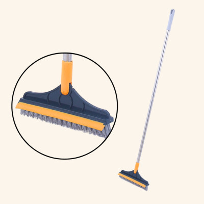 Chổi Chà Sàn Nhà Tắm Thông Minh Thiết Kế Đầu Gạt Nước Và Đầu Chổi Xoay 120 Độ Quét Nhà Siêu Sạch Mọi Góc Bẩn - dododios