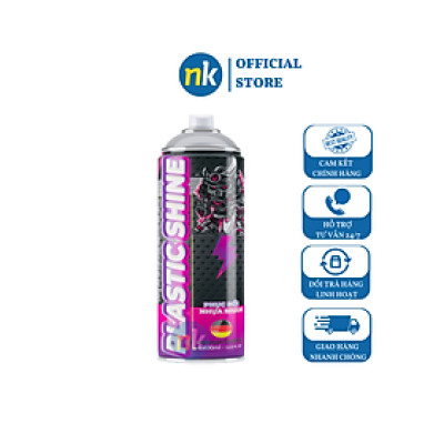 Chai xịt phục hồi nhựa nhám, nhựa đen, dưỡng đen dàn nhám Sprayking Plastic Shine 400ml, dàn áo phai màu