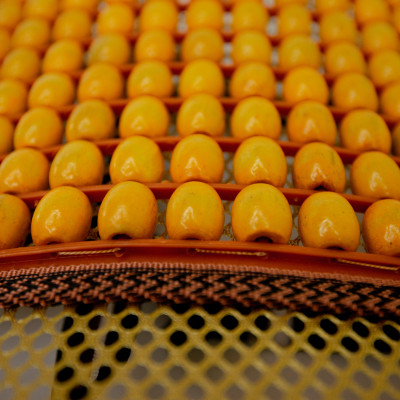 Tựa Lưng Đan Gắn Hạt Massage Hạt Gỗ Ô Tô Xe Hơi Văn Phòng=