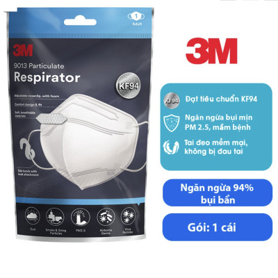 Khẩu trang 3M 9013 KF94, lọc tối thiểu 94%, tương đương N95, lọc bụi cực tốt