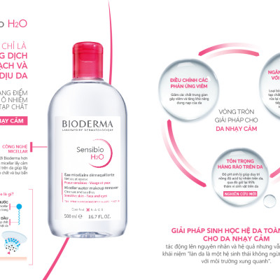 Dung Dịch Tẩy Trang BIODERMA SENSIBIO H2O 250ml - 028703X