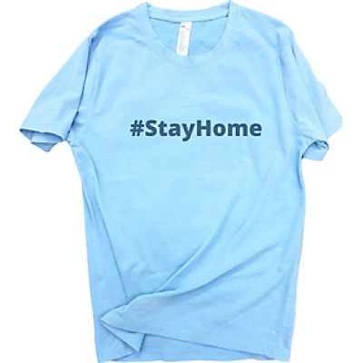 Áo thun nam nữ 80% Cotton Blue04