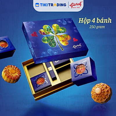 Hộp 4 Bánh Trung Thu Givral Tâm Giao 1 (250gr)