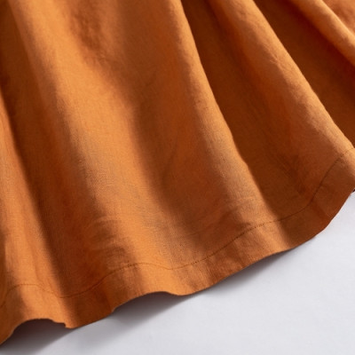 Đầm suông linen tay ngắn cổ tròn, form rộng che khuyết điểm Haint Boutique Da76