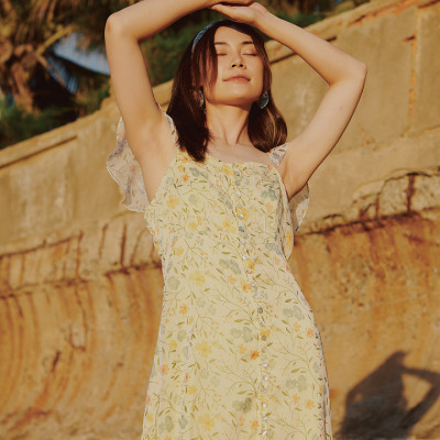 Đầm Maxi Hai Dây Soleil DRE187 thời trang thiết kế Hity