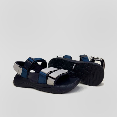 Giày Sandal Nam Nữ Unisex The BiLy Quai Ngang Dây Dù Đế IP Siêu Êm Nhẹ Màu Xanh Trắng-BL05