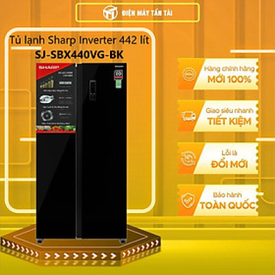 Tủ lạnh Sharp Inverter 442 lít Side By Side SJ-SBX440VG-BK - Hàng chính hãng - Chỉ giao HCM
