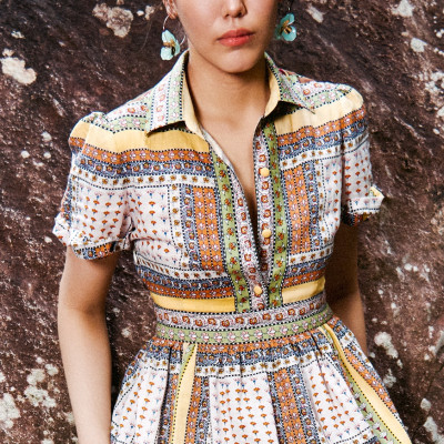 Đầm Sơ Mi Linen Bohemian DRE228 thời trang thiết kế Hity