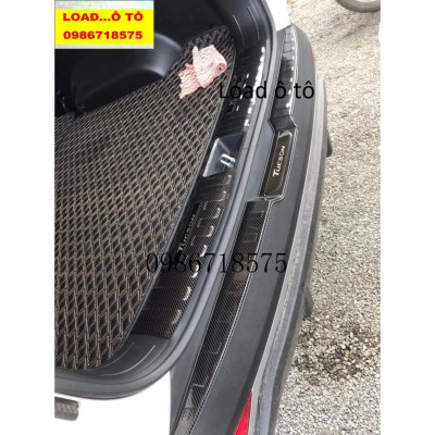 Ốp Bậc Chân, Cốp Sau Carbon Xe Huyndai Tucson 2022-23 Mẫu Vân Carbon Cao Cấp