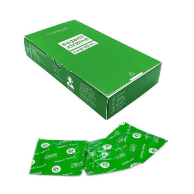Bao Cao Su Gai Mềm Sagami Xtreme Green - 10s - Nhập Khẩu Nhật Bản   