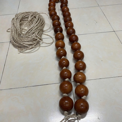 Vòng Lắc Eo , Vòng Lắc Bụng Tràng Hạt Gỗ Hương - Vòng 35 hạt 6cm ( video , hình thật )