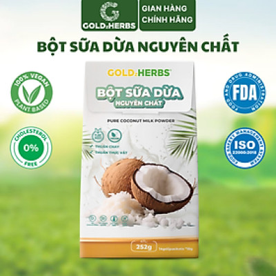 Bột sữa dừa nguyên chất GoldzHerbs – 14 gói/ 500g