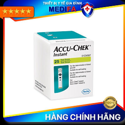 Hộp 25/50 Que Thử Đường Huyết Accu-Chek Instant Có Tem Niêm Phong, Nhãn Phụ Tiếng Việt