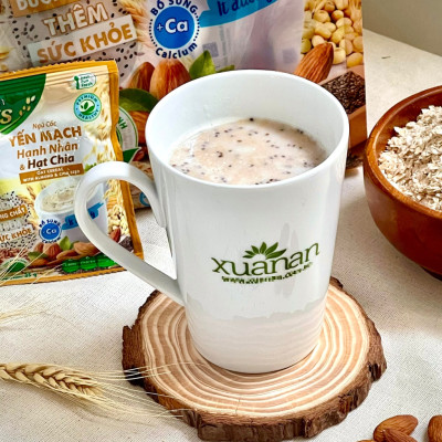 Combo 2 túi: Ngũ Cốc Yến Mạch Hạnh Nhân Hạt Chia 400G + Ngũ Cốc Dinh Dưỡng Canxi 400G [ít đường](Tặng Kèm 1 Túi Yến Mạch 150G)