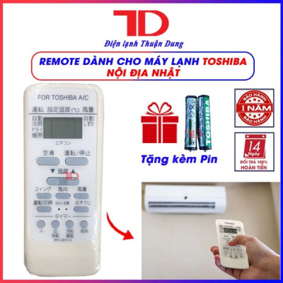 Remote điều khiển dành cho điều khiển máy lạnh To shiba hàng chính hãng - Điện Lạnh Thuận Dung