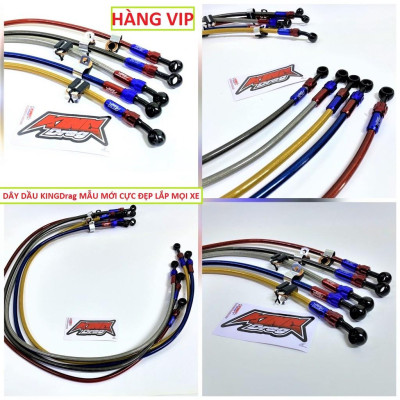 Dây dầu màu trước sau độ xe máy dáng thể thao siêu bền đẹp lắp các loại xe