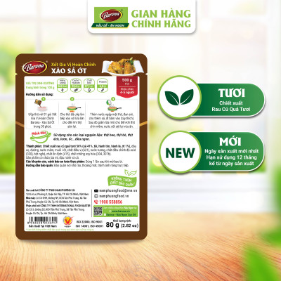 Xốt Gia Vị Hoàn Chỉnh Barona - Xào Sả Ớt 80g