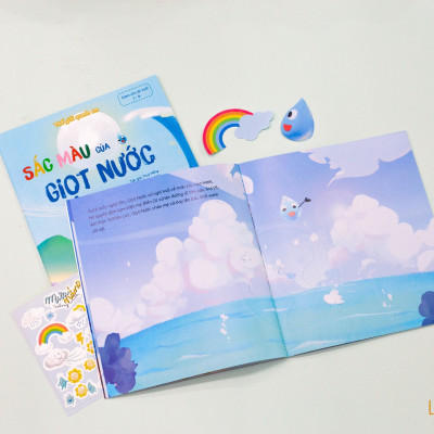 Cuốn Sắc Màu Của Giọt Nước (Chủ đề Thế giới quanh em) - Sách Truyện Cho Bé Khám Phá Khoa Học Và Giúp Con Tự Tin Hơn (Tặng Kèm Sticker - Dành Cho Bé 1-3 4-6 Tuổi)