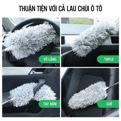 Chổi Quét Trần Nhà Có Cán Điều Chỉnh Độ Dài / Chổi Quét Mạng Nhện, Lau Chùi Bụi Bẩn Trên Cao Tiện Dụng PaKaSa - Hàng Chính Hãng ( Màu ngẫu nhiên)