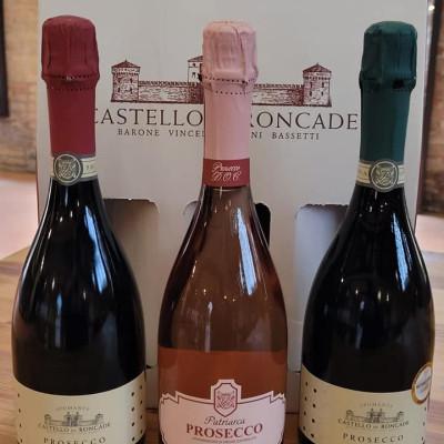 Rượu vang nổ,vang sủi tăm Castello di Roncade Prosecco DOC Extra Dry (Italia/ Ý )