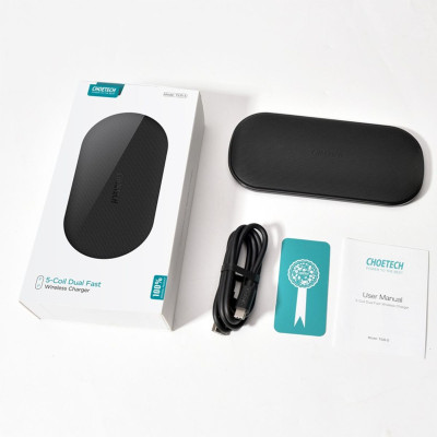 Đế sạc Choetech T535 không dây 2 in 1 công suất 10w (Hàng chính hãng)