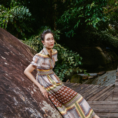 Đầm Sơ Mi Linen Bohemian DRE228 thời trang thiết kế Hity