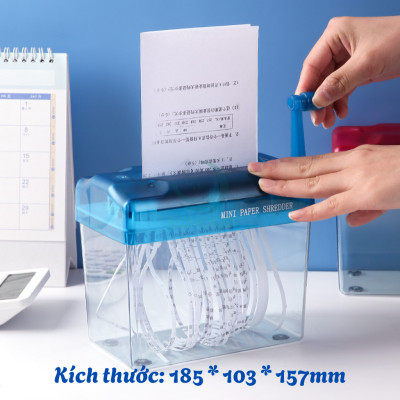 Máy cắt giấy văn phòng, máy hủy tài liệu, máy hủy hợp đồng. Dụng cụ cắt nhỏ giấy A4 cầm tay. Máy tạo giấy rơm, giấy vụn, giấy gói quà
