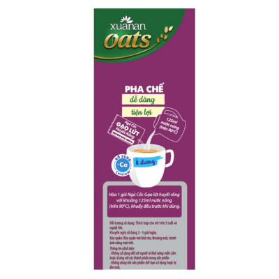 Combo 2 túi: Ngũ Cốc Gạo Lứt Huyết Rồng 400G + Ngũ Cốc Yến Mạch Óc Chó Và Mè Đen 400G [ít đường](Tặng Kèm 1 Túi Yến Mạch 150G)