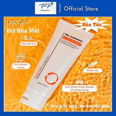 Gel Rửa Mặt Lycos Clean & Light, Sữa rửa mặt Lycos cây phỉ phù hợp da dầu mụn : Sáng da, sạch mụn, sạch bụi bẩn bã nhờn