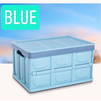 Thùng nhựa đựng đồ cho cốp xe ô tô có thể gấp xếp gọn có chốt gài | 30L + 55L + túi chống nước