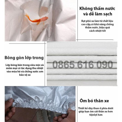 Bạt trùm xe ô tô 7 chỗ Toyota Fortuner vải dù oxford cao cấp áo trùm che phủ xe hơi, bạc xe oto chống nóng,mưa,bụi