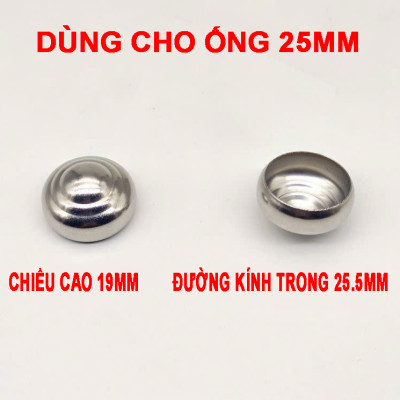 Đầu Chụp Inox Ống Tròn Dành Cho Ống Phi 19 - 22 -25 KB-945