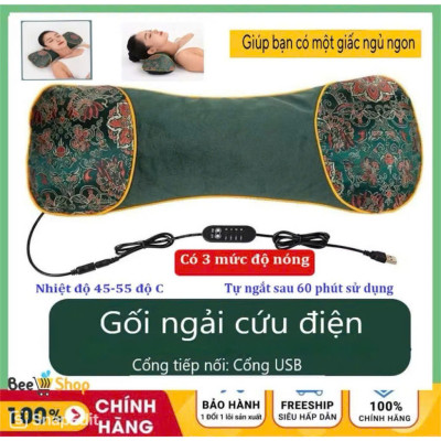 Gối Ngải Cứu Cắm Điện Giảm Đau Vai Gáy chống đột quỵ Gối Thảo Dược Hương Thơm Thảo Mộc