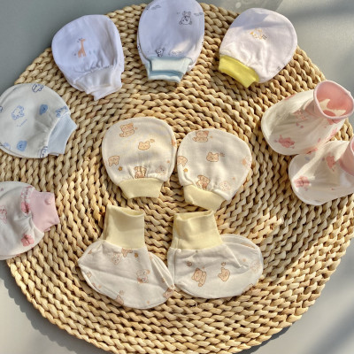 BAO TAY BAO CHÂN HỌA TIẾT CÚN CON ( VIỀN BO/ VIỀN THUN) CHO BÉ