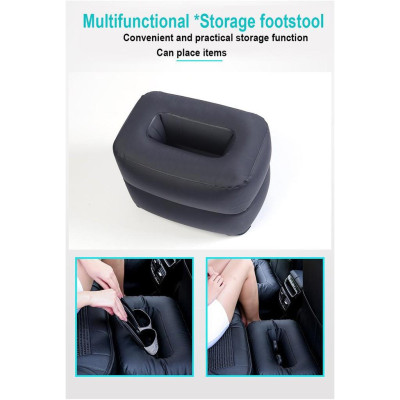 Nệm hơi ô tô cao cấp -  Nệm hơi vải nhung kèm bơm hơi và 2 gối