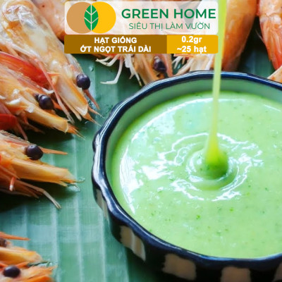 Hạt Giống Ớt Ngọt Trái Dài GreenHome, Gói 0,2gr~25 hạt, Dễ Trồng Quanh Năm, Năng Suất Cao G16