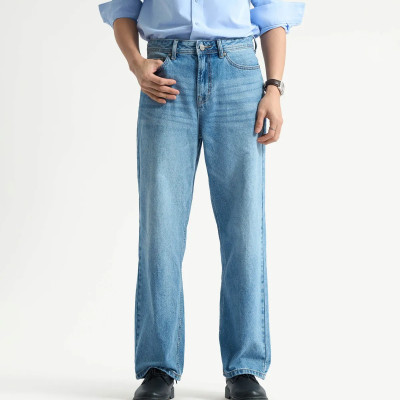 Quần jean nam RT form Straight màu Xanh wash sáng ( form suông) - ROUTINE 10F24DPA012 | ROUTINE CÀ MAU