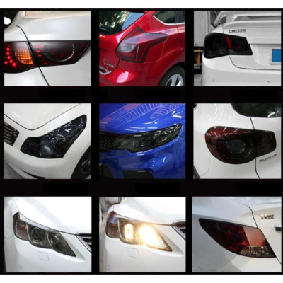 Phim dán đèn xe hơi cao cấp 3 lớp, film dán xe thể thao, đổi màu đèn pha đèn trước và đèn hậu ô tô xe máy phong cách