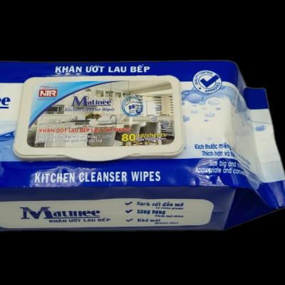 Khăn ướt lau bếp Matinee 80 tờ x 2 gói