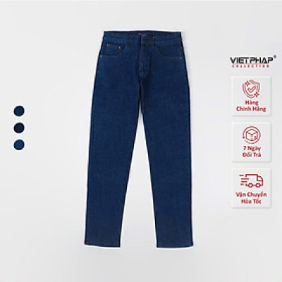 Quần Jeans Nam VIỆT PHÁP Chất liệu Jeans Cotton Cao Cấp co giãn, độ bền màu cao 1102