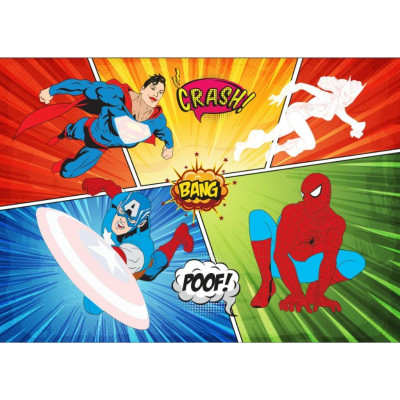 Sách - Super Heroes Siêu Anh Hùng - Dán Hình Sticker Trong Suốt - Tập 1 - Rèn Luyện IQ EQ CQ - Việt Thư