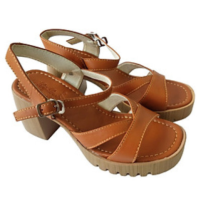 Giày Sandal BIGGBEN Da Bò Thật Cao 6 Phân SDCG117