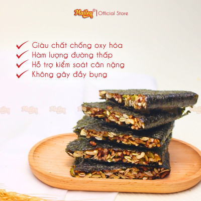 [COMBO MIX 3]Rong biển kẹp hạt dinh dưỡng 120g + Thanh gạo lứt chà bông/rong biển mix hạt 150g Mailey