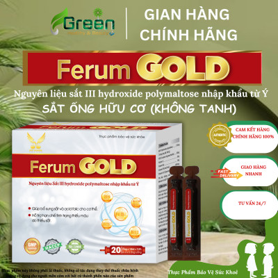[TPBVSK] Ferum Gold - Giúp bổ sung sắt và acid folic cho cơ thể, hỗ trợ tạo hồng cầu và hạn chế tình trang thiếu máu do thiếu sắt