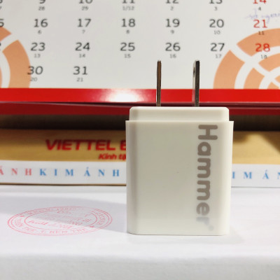 Bộ sạc Ham mer Dòng Điện 2.1A, chuôi Micro - Hàng chính hãng bảo hành 12 tháng
