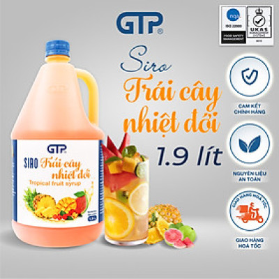 Siro Trái cây Nhiệt đới GTP - Chuyên dùng pha chế: Trà sữa, Trà trái cây, Cocktail, Mocktail…