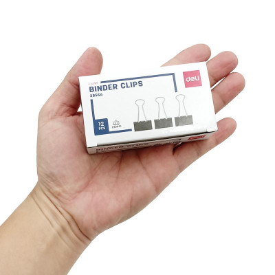 Hộp 12 Kẹp Bướm 25mm - Deli E38564