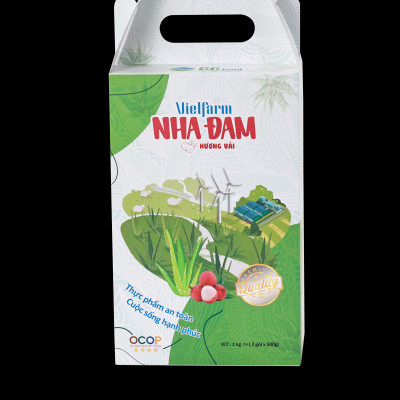 Nha đam hương vải Vietfarm hộp 1kg